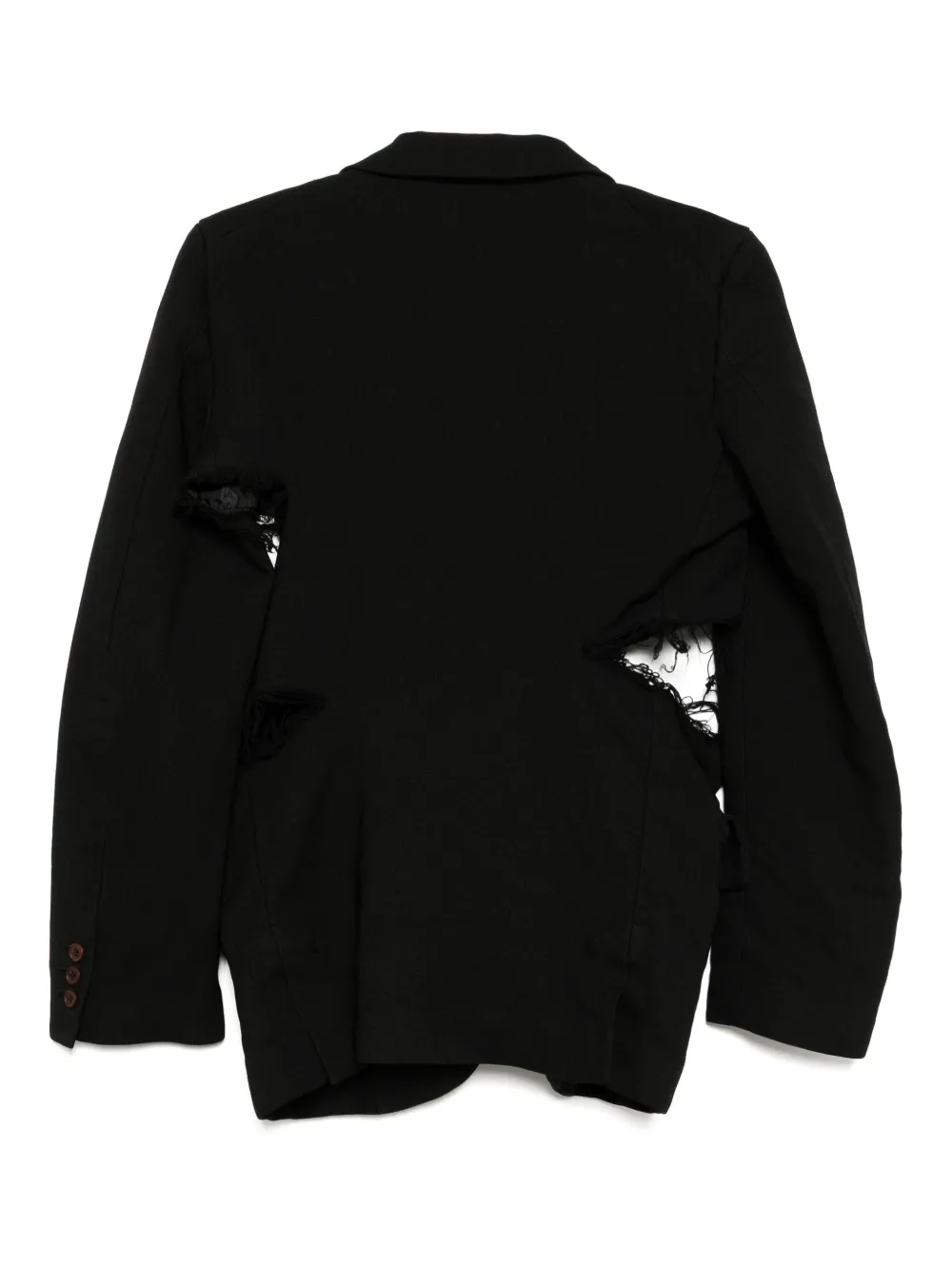 Black Comme Des Garçons Gabardine behandeld jack Zwart
