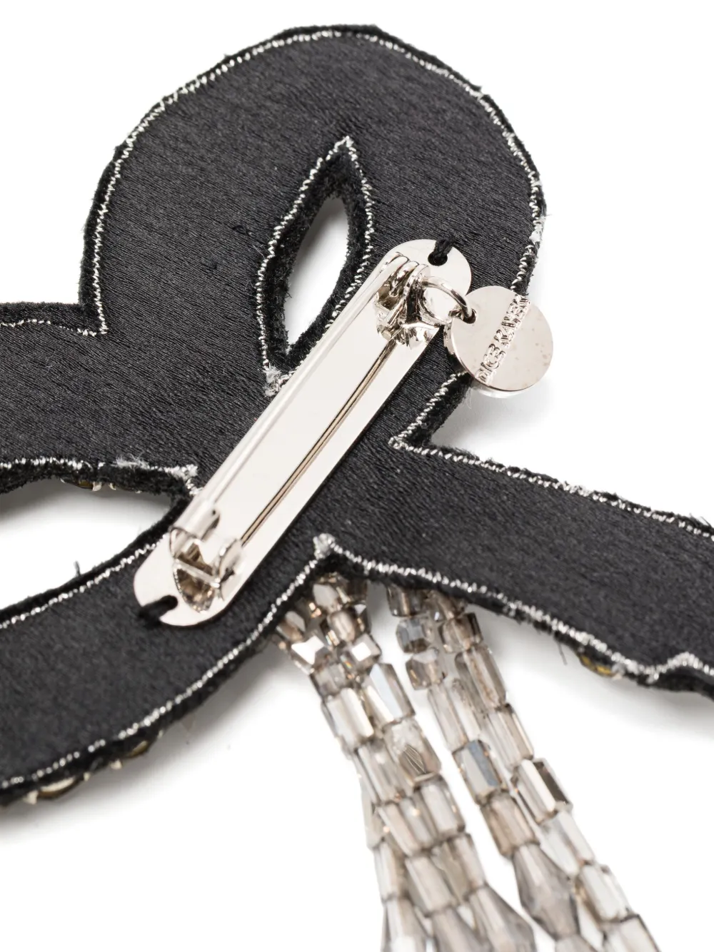 Dice Kayek crystal-embellished pin - Zwart