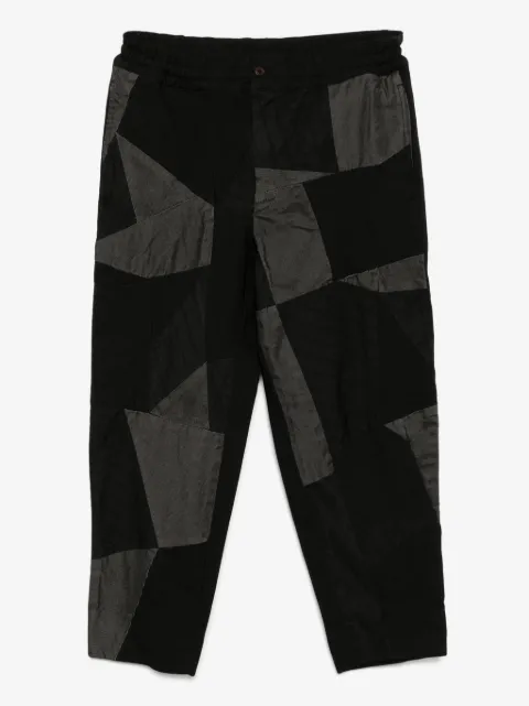 Black Comme Des Garçons Gabardine patchwork pants