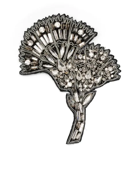 Dice Kayek crystal-embellished brooche