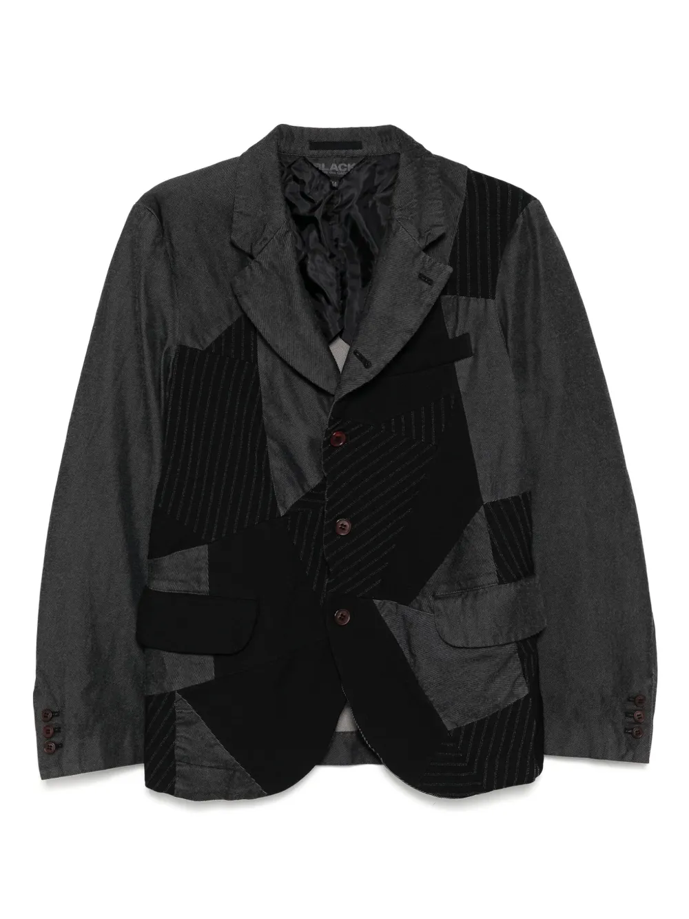 Black Comme Des Garçons blazer con diseño patchwork | negro | Image 1