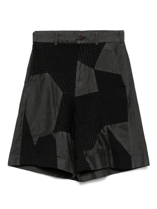 Short Gabardine à design patchwork - Black Comme Des Garçons - Modalova