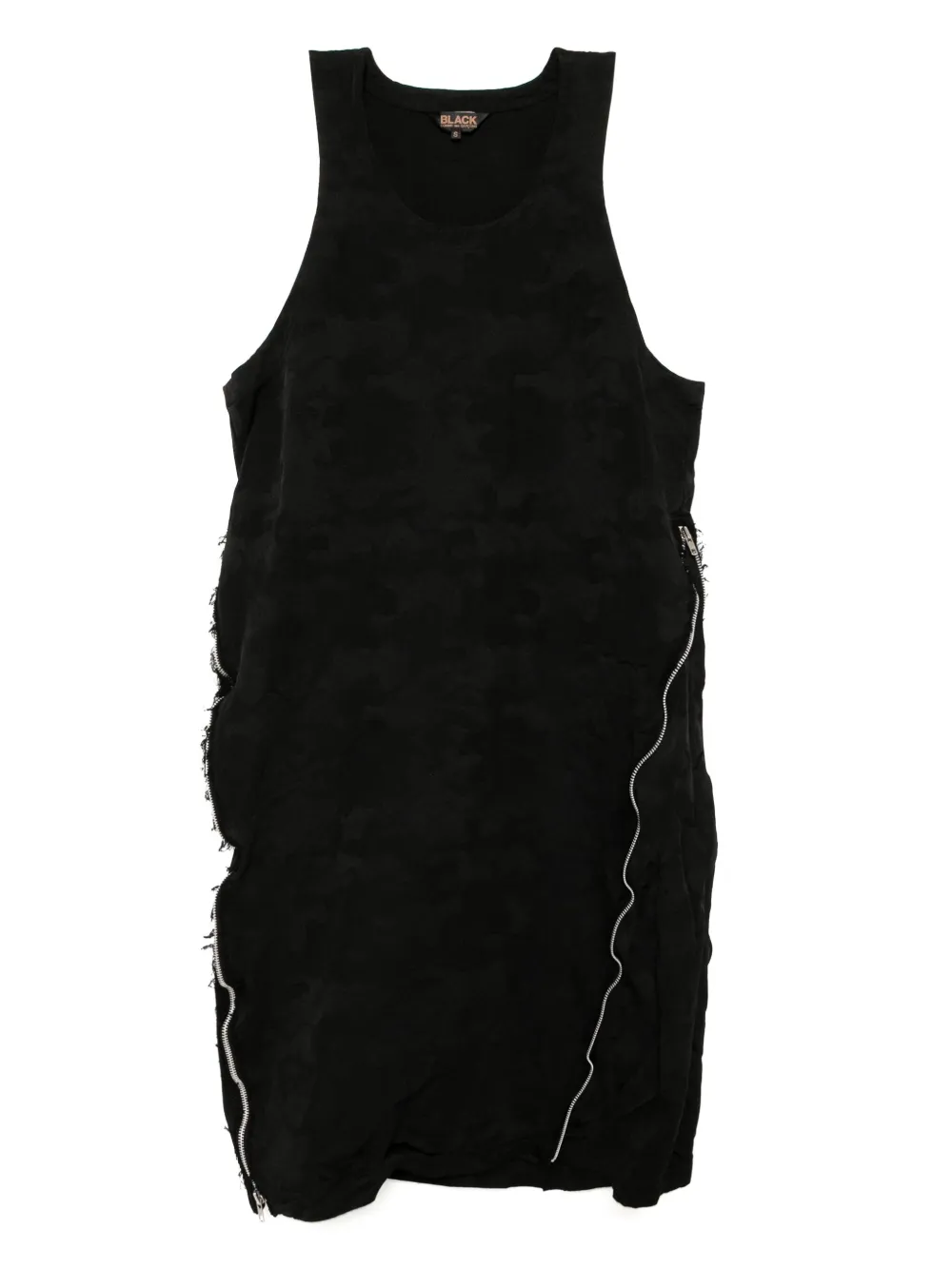Black Comme Des Garçons Camouflage Jacquard Zip Dress