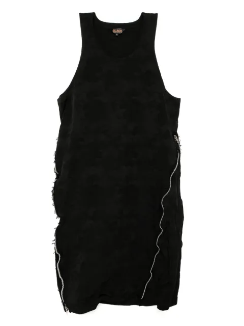 Black Comme Des Garçons vestido con motivo militar en jacquard