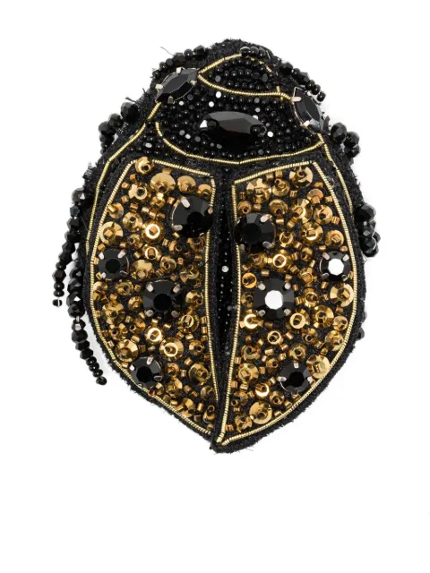 Dice Kayek crystal-embellished brooche