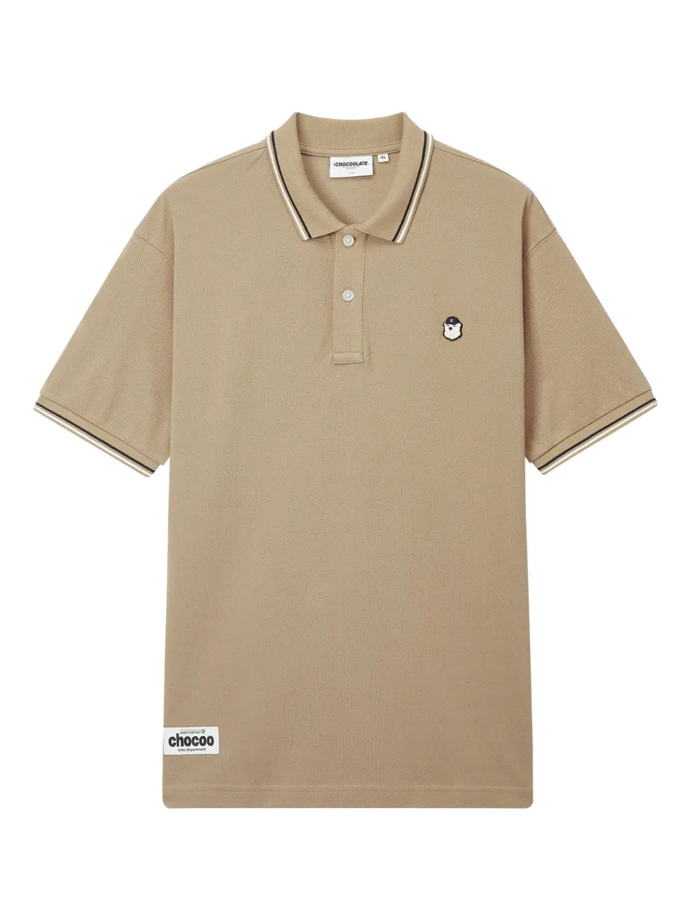 CHOCOOLATE logo-patch polo shirt | Neutrals | Image 1