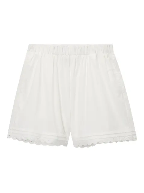 tout a coup shorts con bordes festoneados