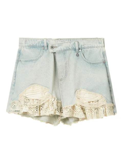 Musium Div. shorts de mezclilla con detalle de volante