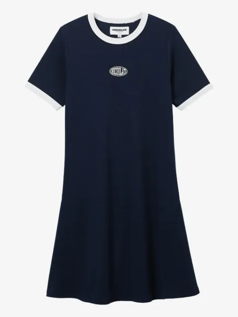 CHOCOOLATE contrasting T-shirt dress