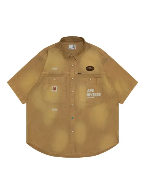 Chemise à logo brodé - AAPE BY *A BATHING APE® - Modalova