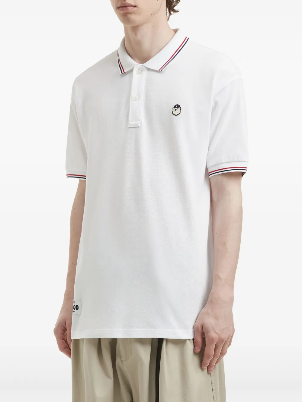 CHOCOOLATE Poloshirt met logopatch Wit