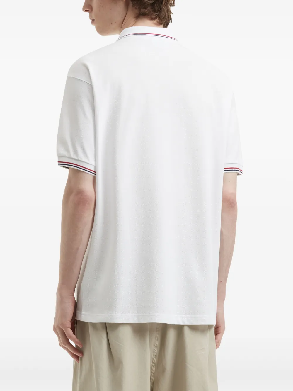 CHOCOOLATE Poloshirt met logopatch Wit