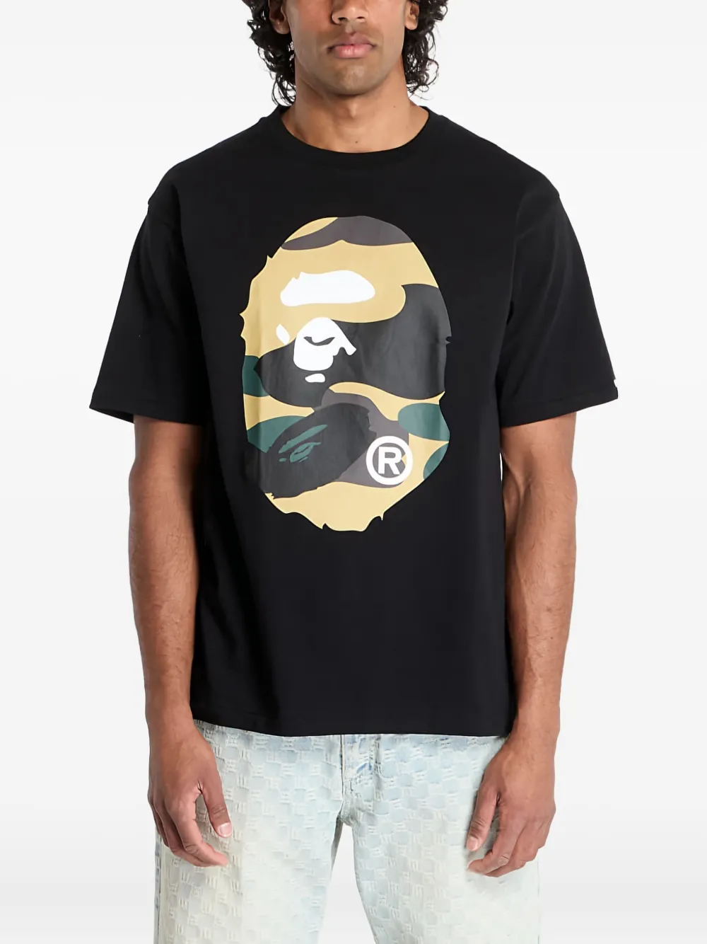 A BATHING APE® 1st Camo graphic T-shirt | Black | Image 1