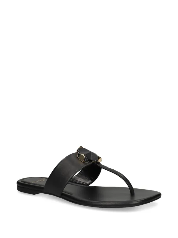 【Kate Spade】Spade Flower Stud Flat Sandals ◆国内発送◆ Kate Spade Spade Flower Flat Thong Sandals | Black | FARFETCH