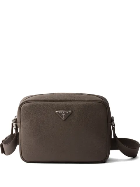 Prada textured leather shoulder bag