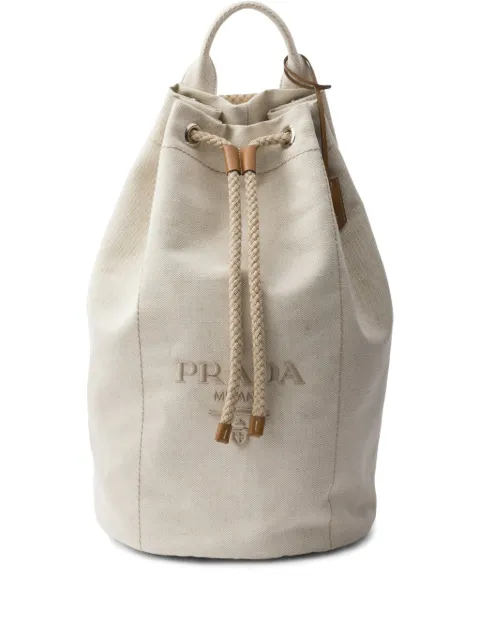 Prada logo-print backpack