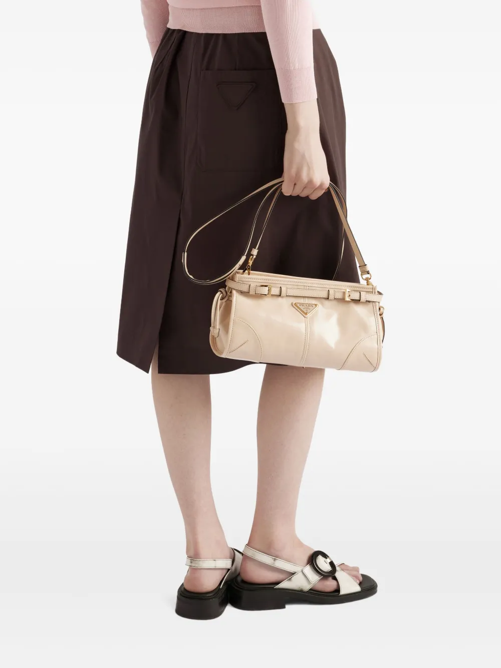 Prada Crossbodytas met band Beige