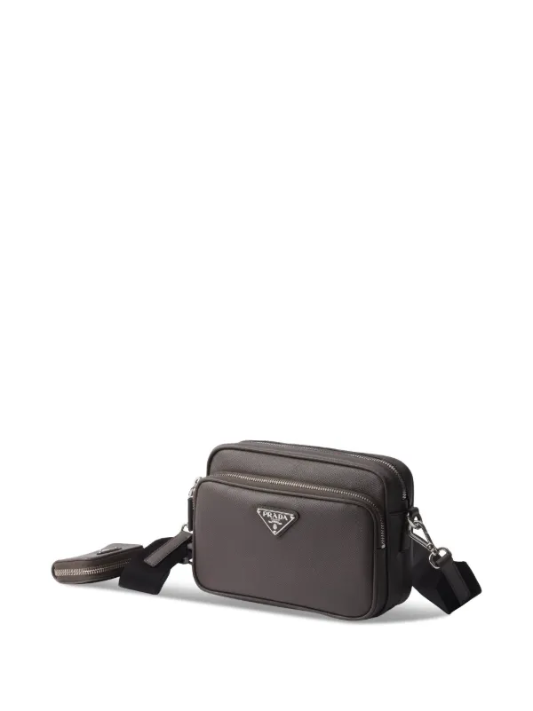 Prada テクスチャード ショルダーバッグ | グレー | FARFETCH JP