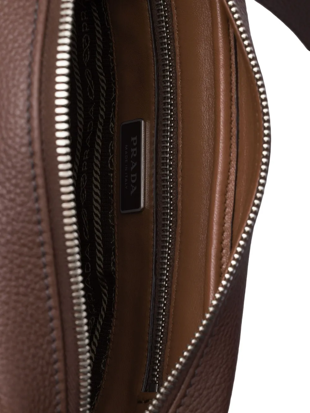 バッグ PRADA leather messenger bag dark brown Prada logo-plaque Leather Messenger Bag | Brown | FARFETCH