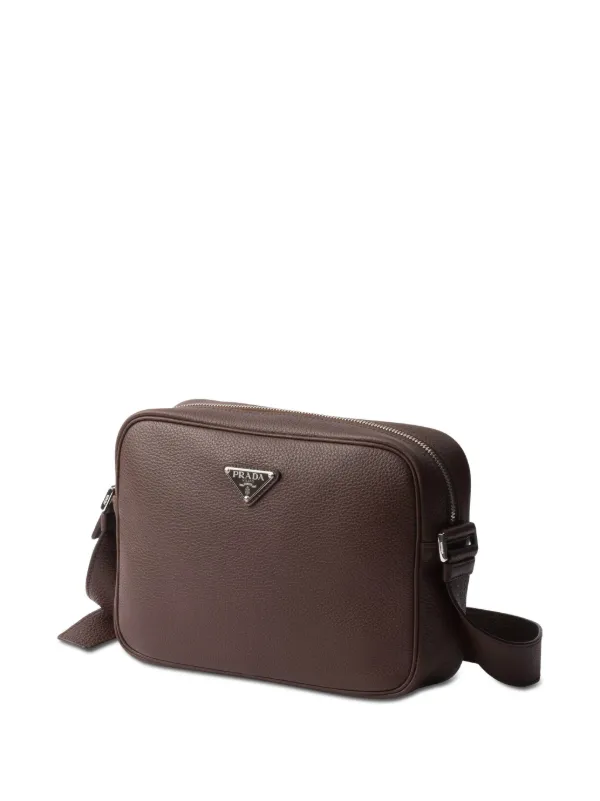 バッグ PRADA leather messenger bag dark brown 29768727_58855681_600.jpg