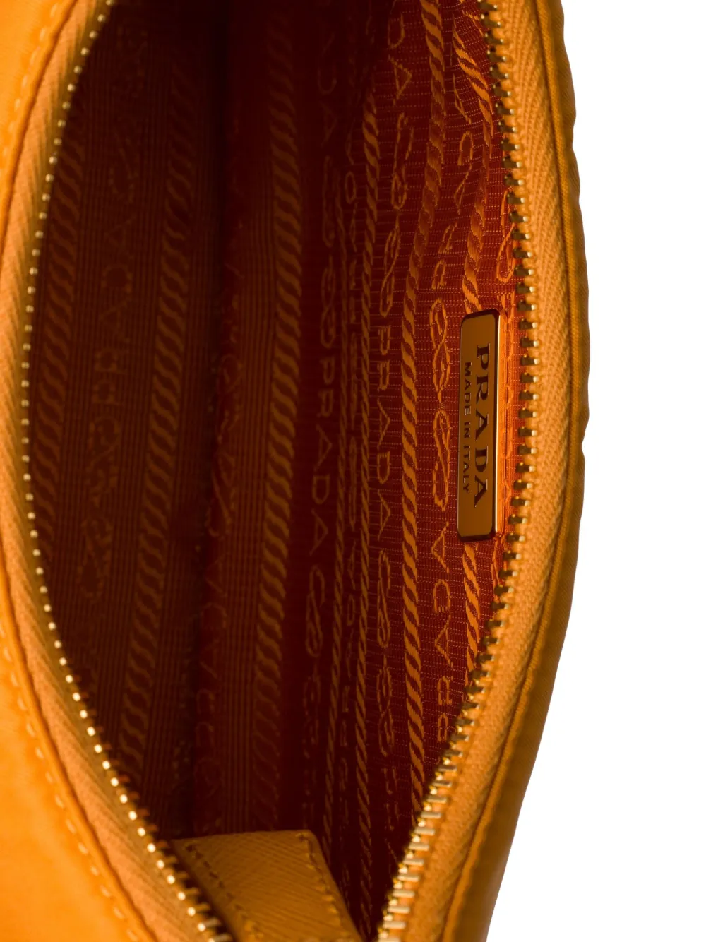 Prada Schoudertas met kettingdetail Oranje