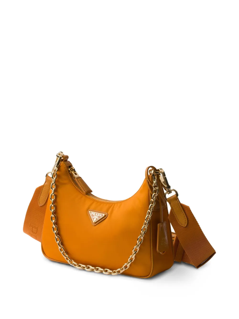 Prada Schoudertas met kettingdetail Oranje