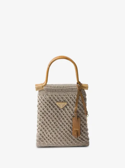 Prada bolso de mano de ganchillo mini