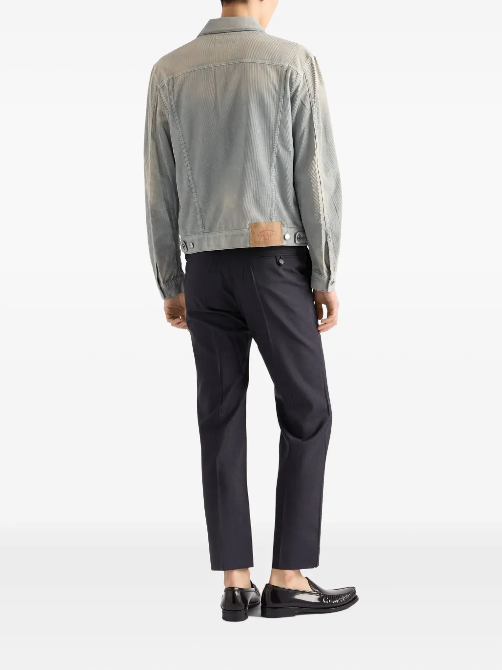 Prada Ribfluwelen jack Blauw