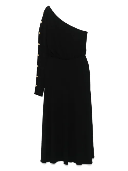 Robe mi-longue à une épaule - Elisabetta Franchi - Modalova