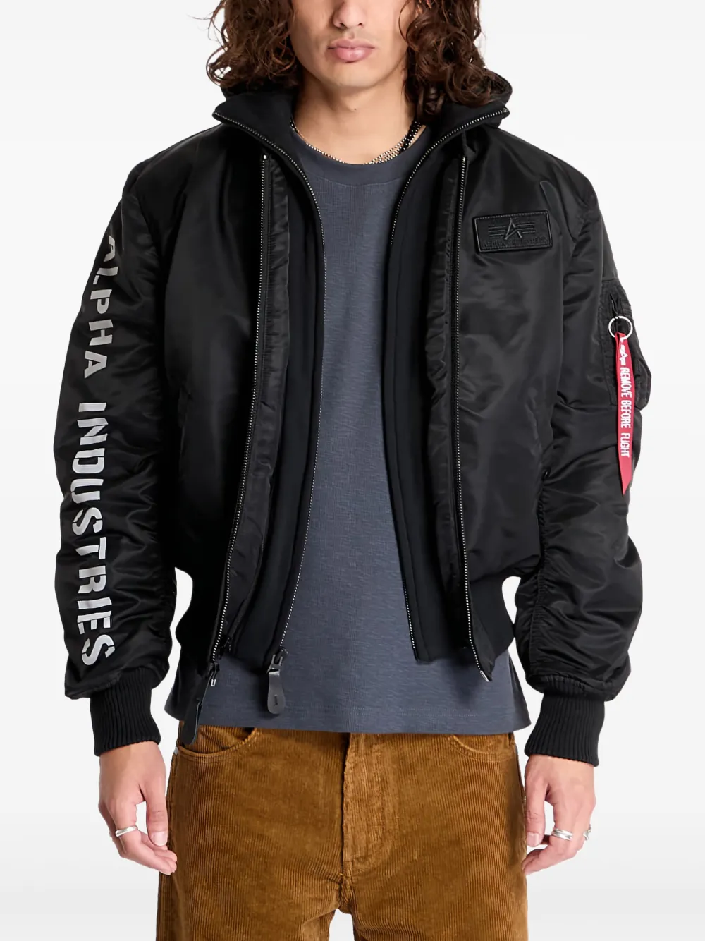 Alpha Industries Zip-up Bomber Jacket