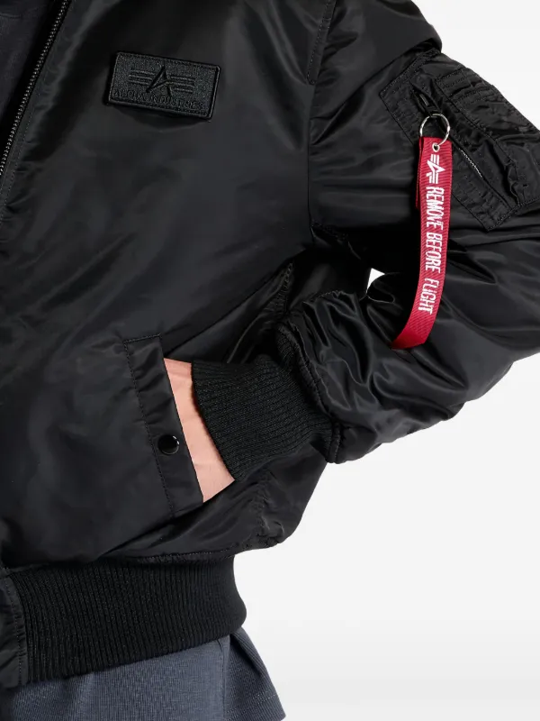 Alpha Industries zip-up Bomber Jacket | Black | FARFETCH
