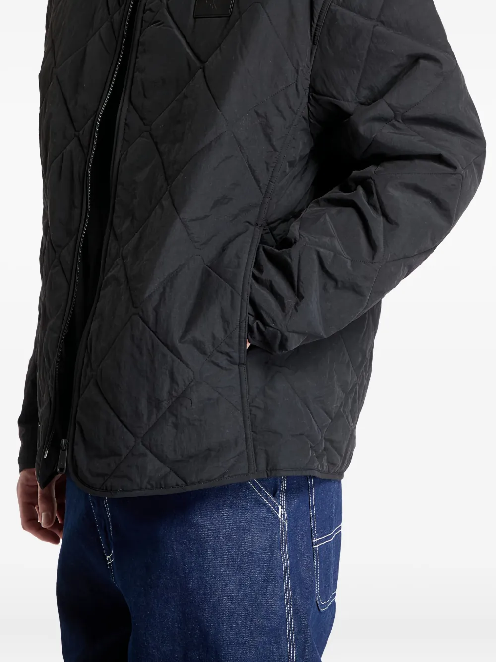 Calvin Klein Gewatteerd jack Zwart