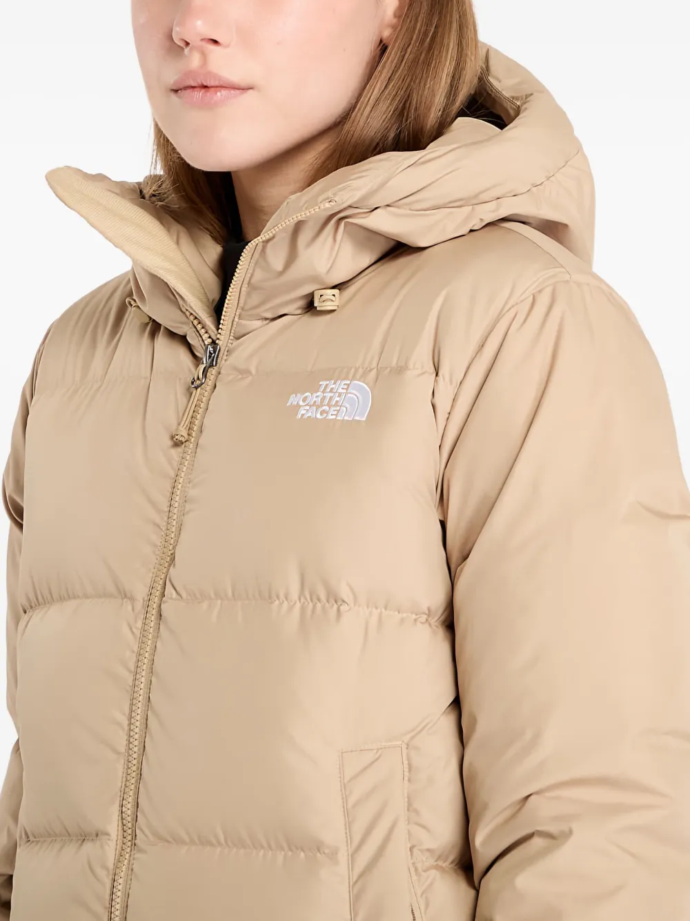 The North Face Triple C parka met capuchon Beige