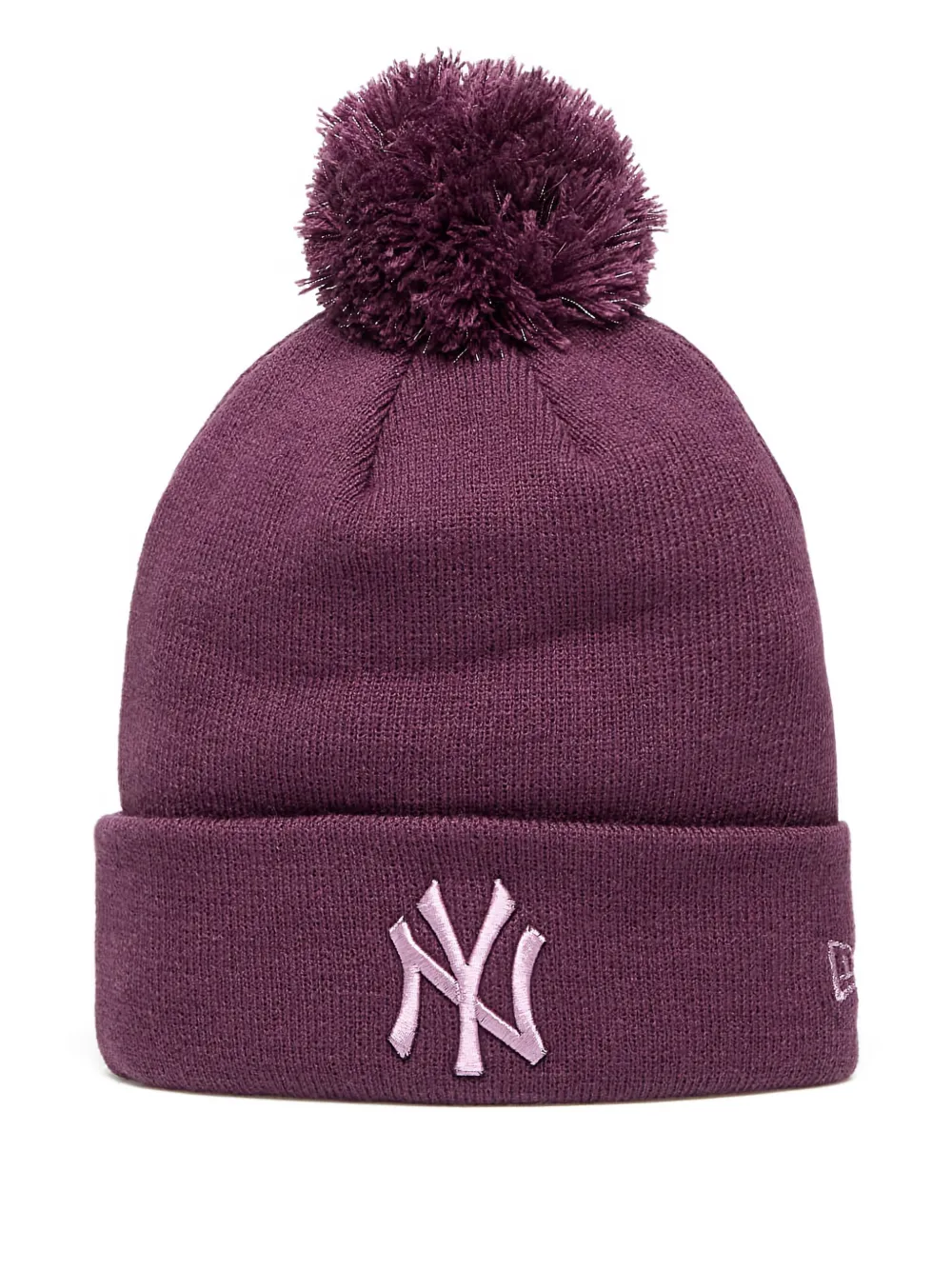 New Era New York Yankees Ribbed-knit Beanie Hat In Purple