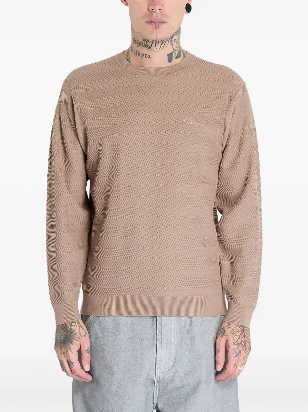 cable-knit sweater