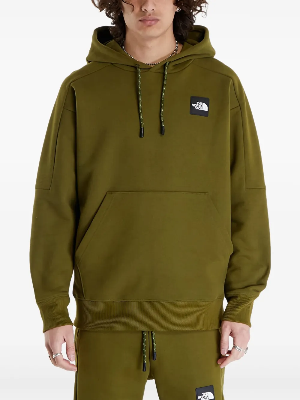 The North Face Hoodie met logopatch Groen