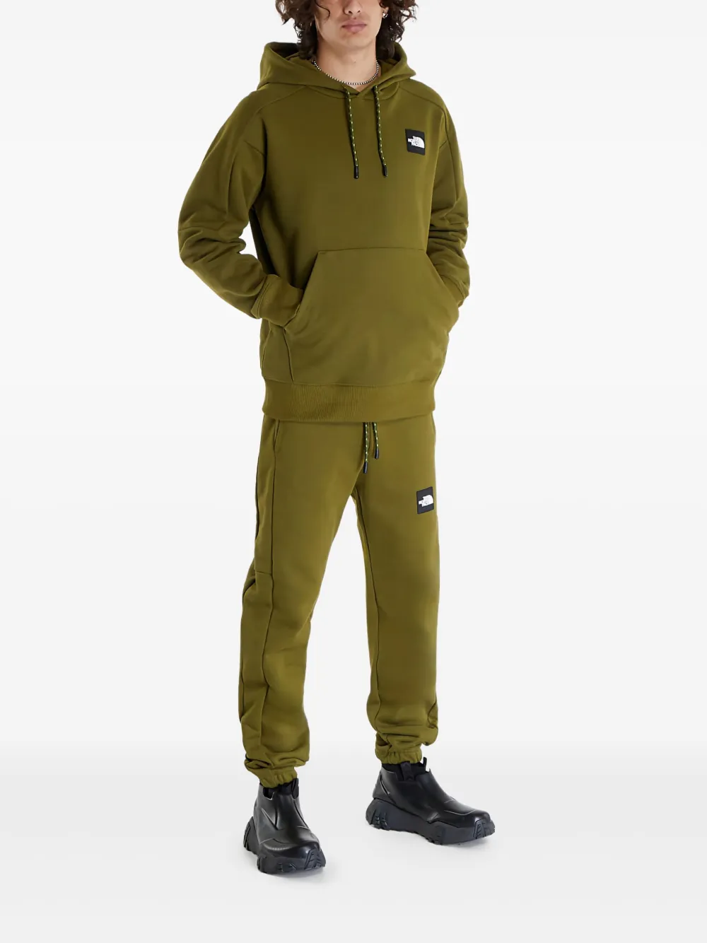 The North Face Hoodie met logopatch Groen