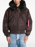 Alpha Industries zip-up bomber jacket - Brown