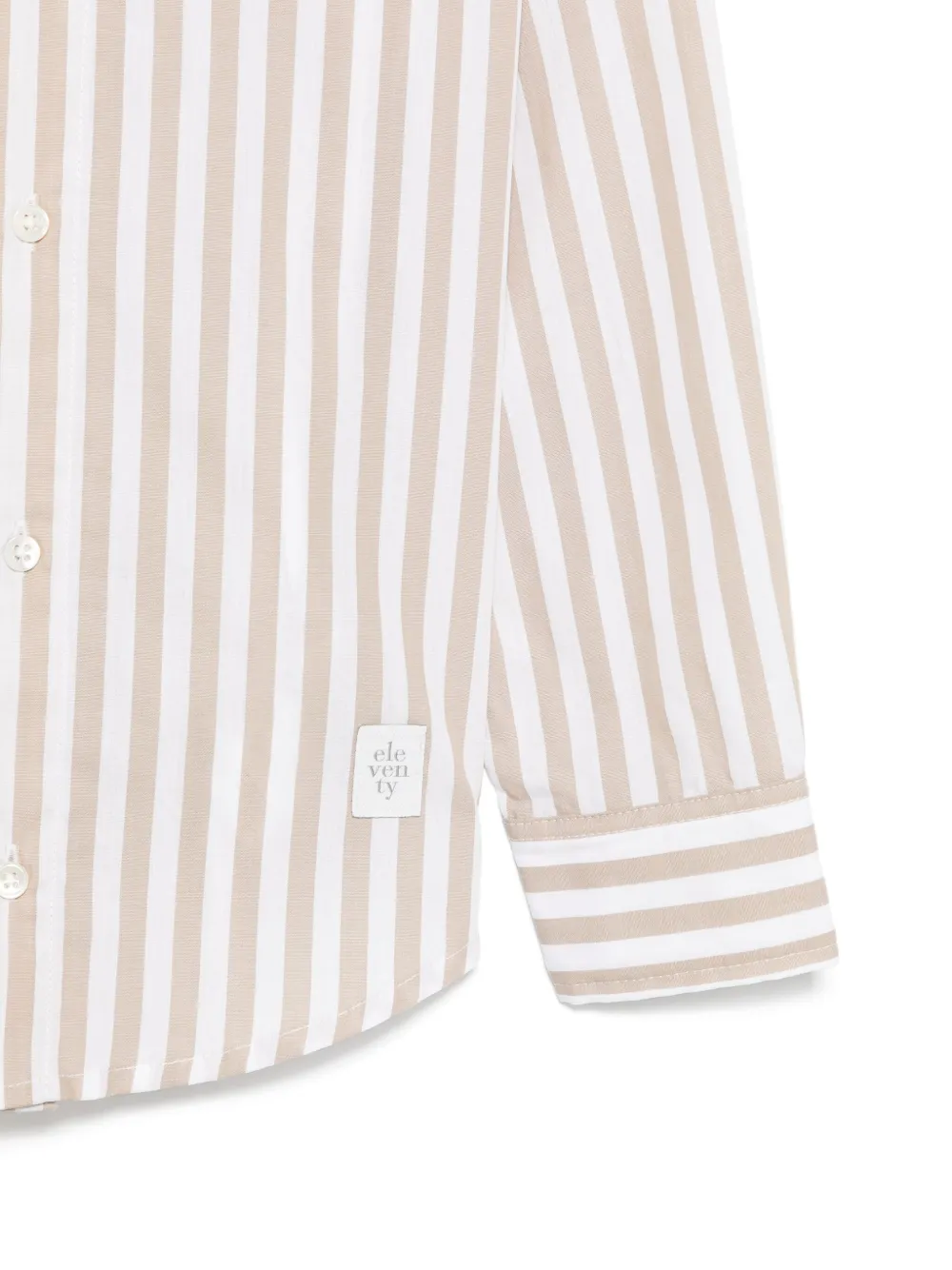 Eleventy Kids Gestreept shirt Beige
