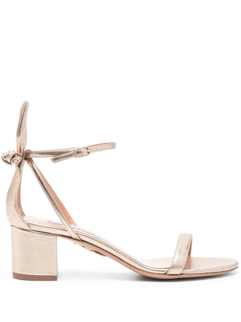 Aquazzura 50mm Bow Tie sandals Gold