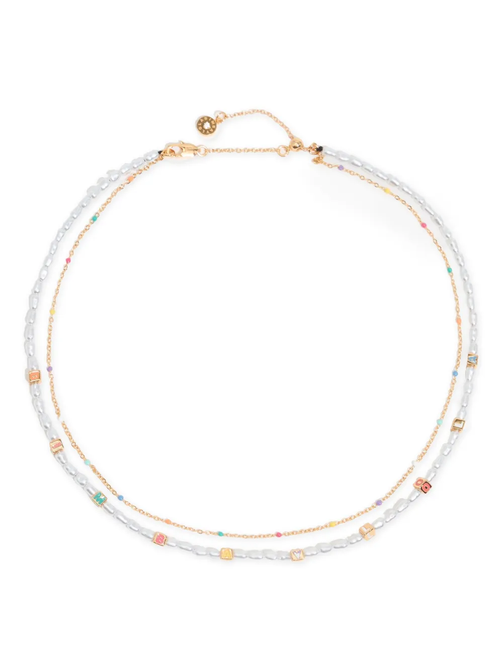 Bimba y Lola ダイスロゴ ネックレス - ゴールドトーン Bimba y Lola ダイスロゴ ネックレス - ゴールドトーン