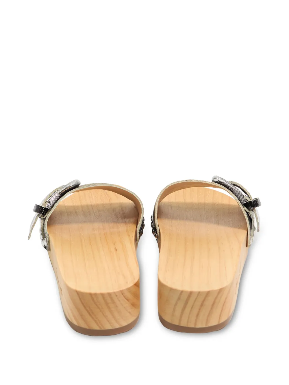 Bimba y Lola leather slides Black