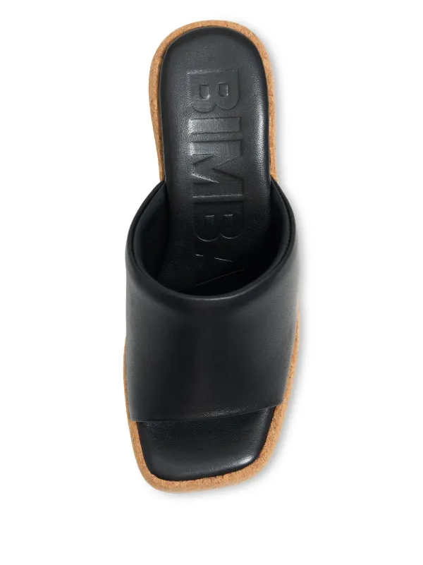 Bimba y Lola 95mm Leather Sandals Black FARFETCH IN