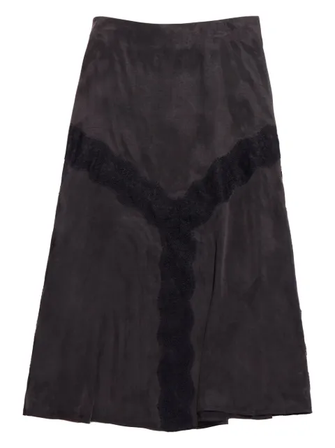 Bimba y Lola falda midi con detalle de encaje