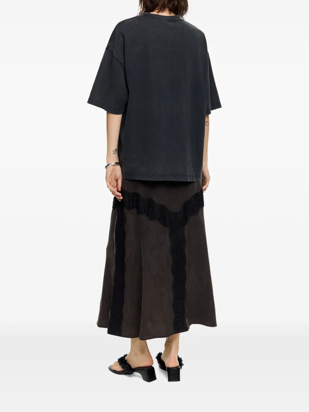 BIMBA Y LOLA LACE-DETAILING MIDI SKIRT 