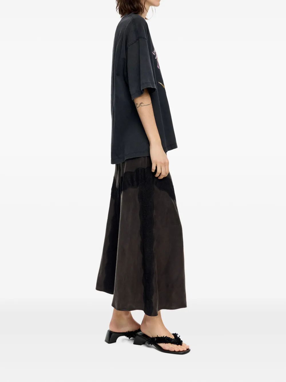 BIMBA Y LOLA LACE-DETAILING MIDI SKIRT 