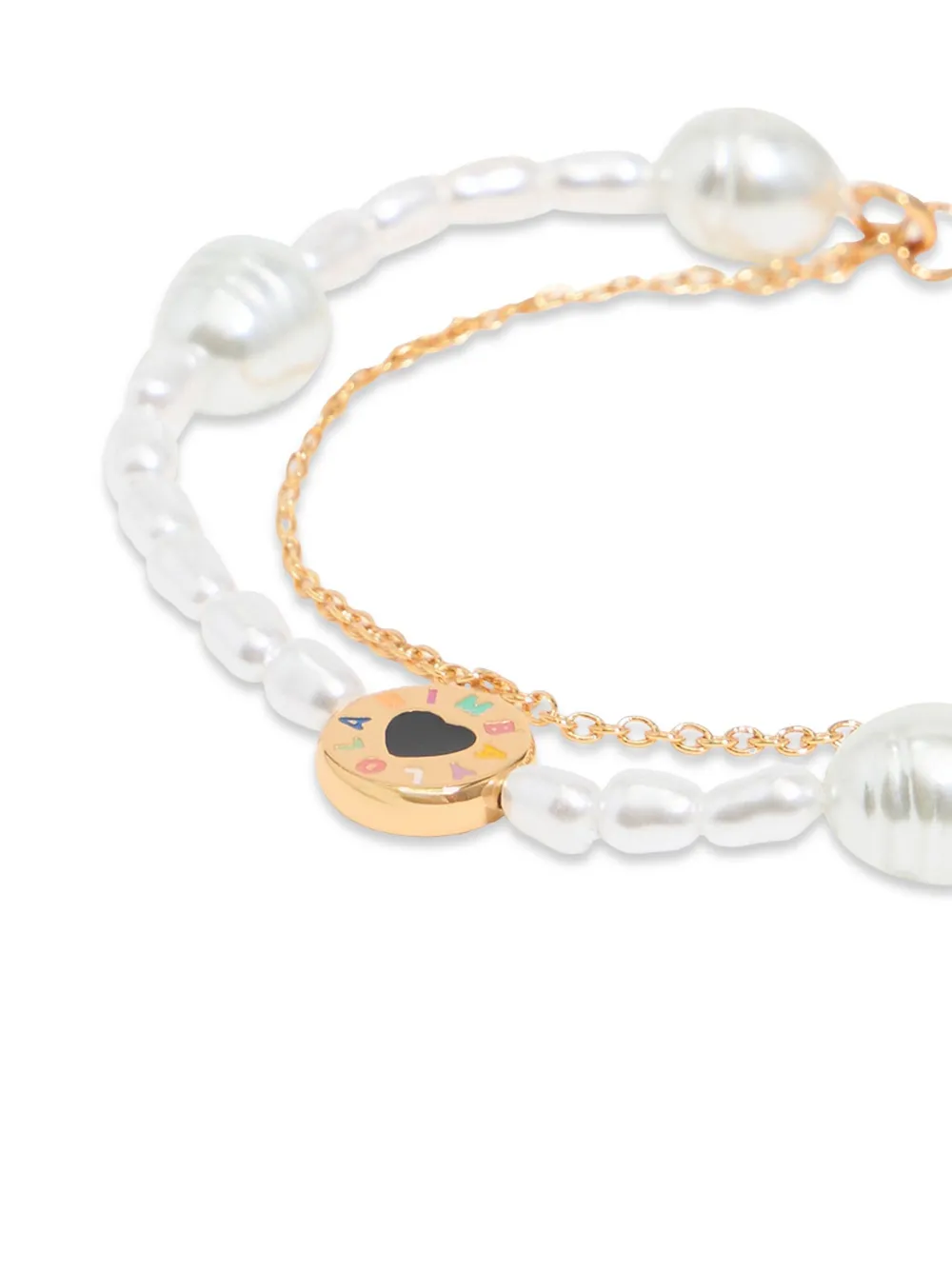 Bimba Y Lola Double-chain Logo-charm Bracelet