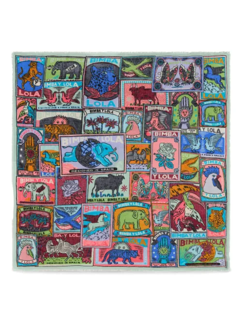 Foulard en soie à imprimé animalier - Bimba y Lola - Modalova
