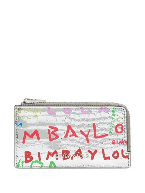 Bimba y Lola crocodile-effect card holder 