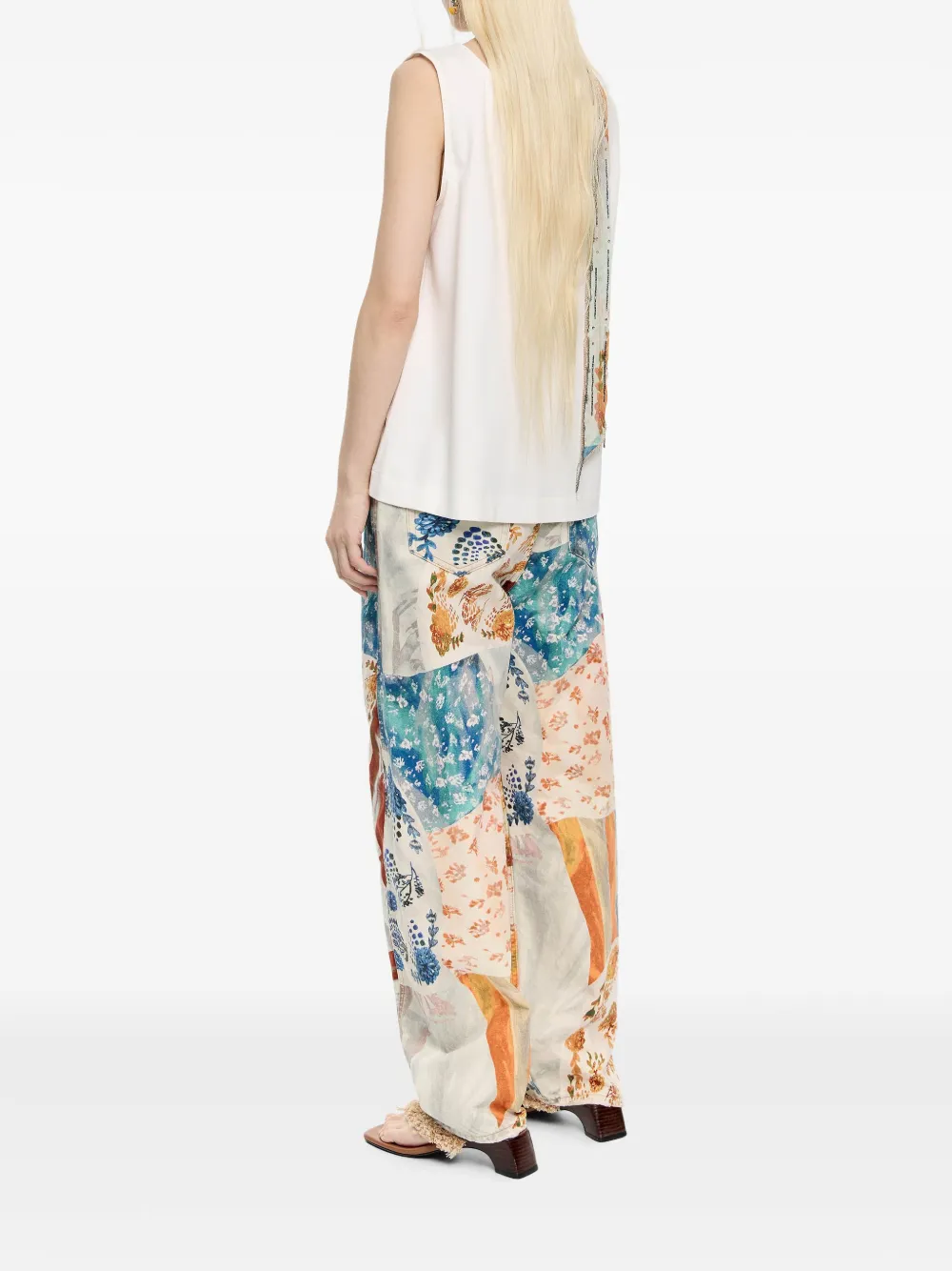 Bimba y Lola Katoenen broek met toelopende pijpen Blauw